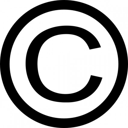 ClipArt simbolo di copyright sottile