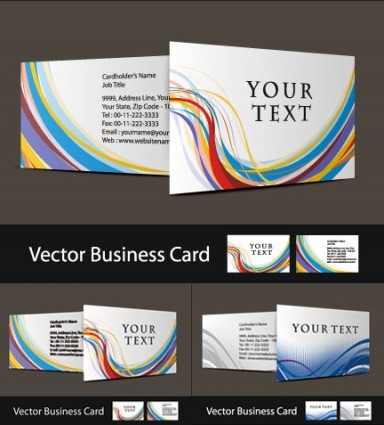 ba thẻ kinh doanh đẹp vector