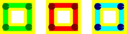 drei Block-Symbole ClipArt