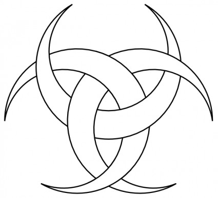 Three Crescents Clip Art