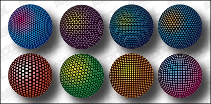 3 次元の球面デザイン素材