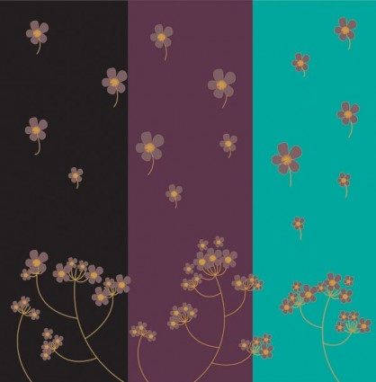 threecolor fleurs vector background