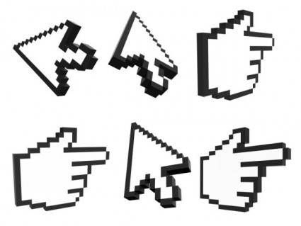 Threedimensional Arrow Gesture Icon Psd Layered
