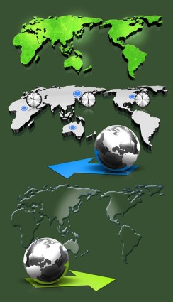 الطبقات threedimensional خريطة العالم مديرية الأمن العام