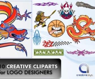 Cliparts 10 สร้างสรรค์สำหรับนักออกแบบโลโก้
