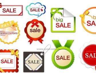 10 Lovely Sales Discount Tag Vector