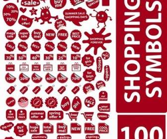 100 Symboles Commerçante De Vecteur Libre