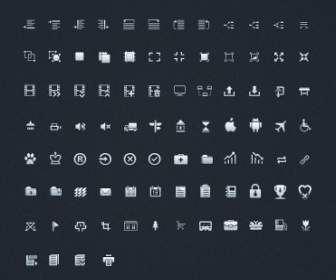 100 Monochrome Pages Commonly Used Small Icon