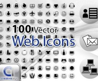 100 Icone Web Vettoriale