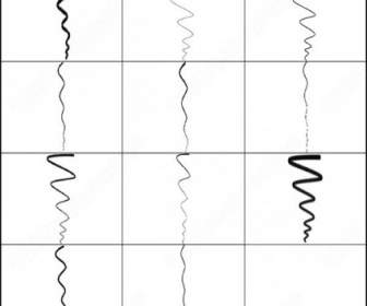 11 Gelockt Markierung Linien Pinsel
