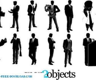 12 Free Vector Businessman Silhouettes