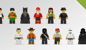 Dodici Personaggi Lego In Stile Pixel Art