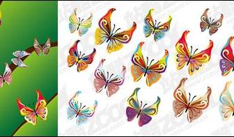 14 Schmetterling-Vektor-material