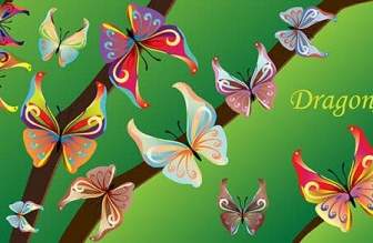 14 Colours Butterfly Vector