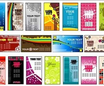 18 Vector Variety Of Practical Card Background Templates