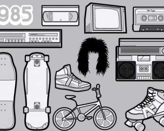 1985 A Free Vector Pack Ofs Icons