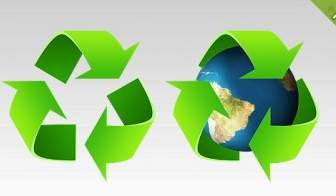 2 Símbolos De Reciclagem Do Psd