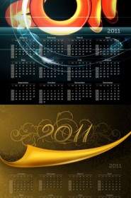 вектор шаблон календаря 2011