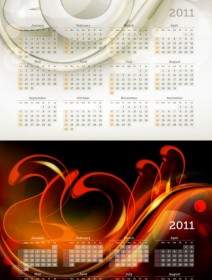 Vector De Plantilla De Calendario 2011