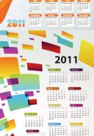 2011 Calendario Template Vettoriale