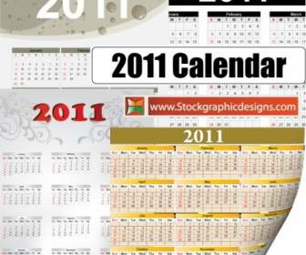 2011 Kostenloses Vektor-Kalender