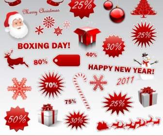2011 New Year Christmas Icon Vector