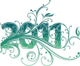 ออกแบบเวกเตอร์กราฟิก Swirl ปีใหม่ 2011