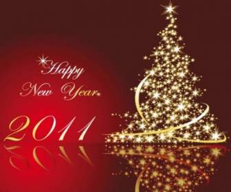 2011 The Glittering Christmas Tree Vector