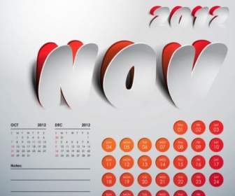 2012 藝術日曆向量