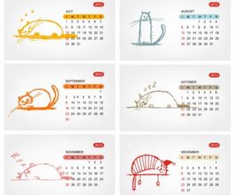 2012 Kalender Template Vektor