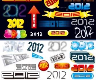 2012 フォント デザインのベクトル