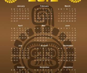 2012 Illustrator Kalender Vektor