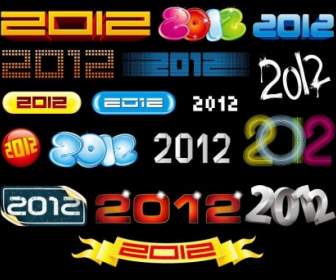 Colección De Vectores De Año Nuevo 2012