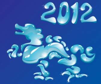 2012 Year Of The Dragon Creative Design Vector