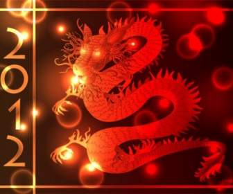 2012 Year Of The Dragon Vector