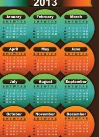 Calendari 2013 Disegno Vettoriale