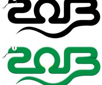 ปี 2013 ของงูออกแบบเวกเตอร์