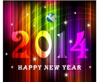 2014 Año Nuevo Hermoso Fondo De Celebración