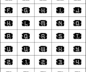 24 Alphabet-Buchstaben Und Zahlen-Pinsel