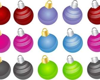24 Бесплатные векторные рождественские шары
