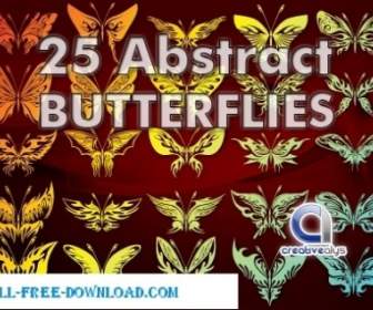 25 Kupu-kupu Abstrak Dalam Vektor