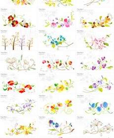 25 の花柄のパターン ベクトル
