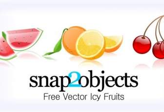 3 Free Vector Icy Fruits