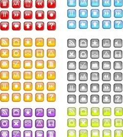 30 免費 Vidro 圖示向量包中六種顏色