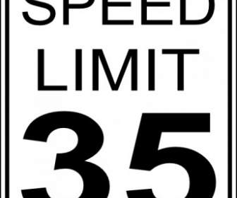 35mph Speed Limit Sign Clip Art