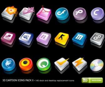3D Cartoon Icons Pack Ii Los Iconos Pack