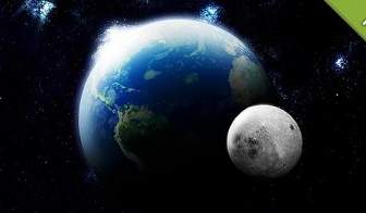3D Terre Et La Lune Pour Adobe Photoshop