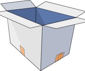 3D Kotak Kosong Open Clip Art