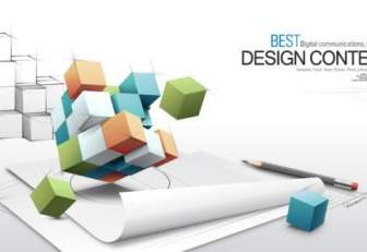 Diseño De Moda 3D Fondo De Vector De Negocios Del Concepto De Texto