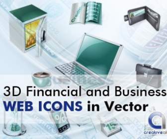 Icone 3D Web Economico E Finanziario